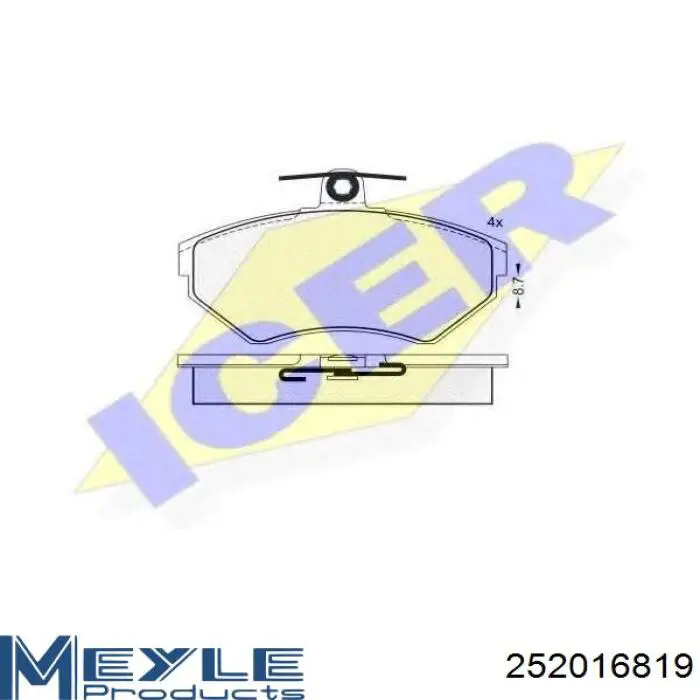 Гальмівні колодки Meyle 252016819 ціна, від 14.71 USD