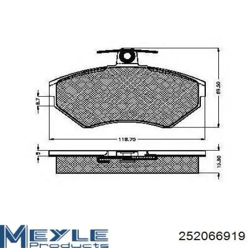 Гальмівні колодки VAG 443698151F ціна, від 18.71 USD