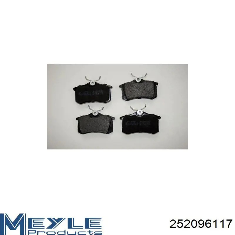 Задні гальмівні колодки 252096117 Meyle