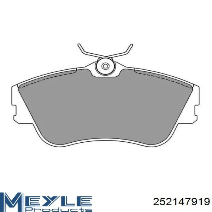 Купити 252147919 Meyle Колодки гальмівні передні, дискові