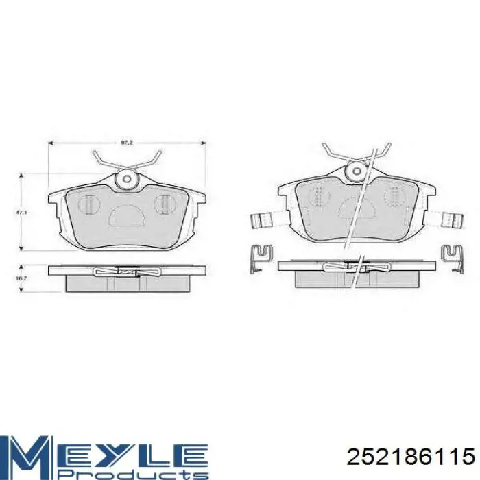 A4544201020 Mercedes Колодки гальмівні задні, дискові