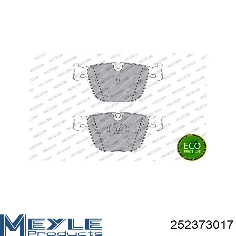 252373017 Meyle Колодки гальмівні задні, дискові