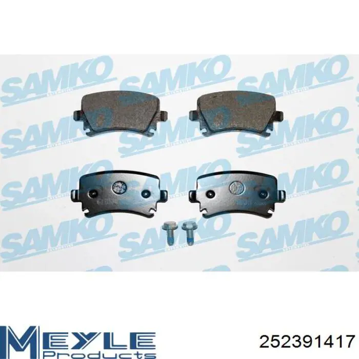 Задні гальмівні колодки 252391417 Meyle