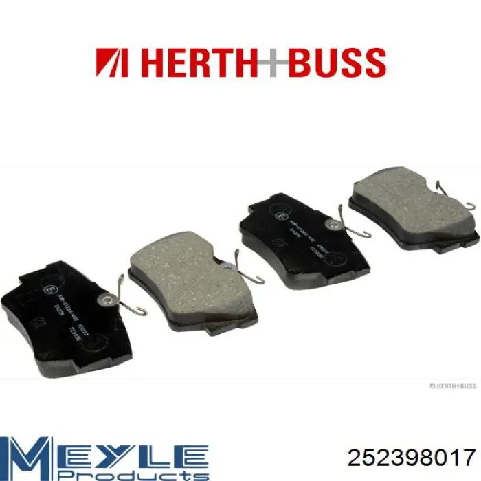 Задні гальмівні колодки Meyle 252398017 ціна, від 18.84 USD