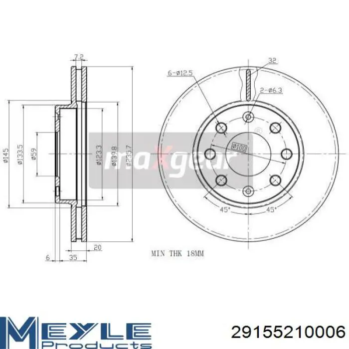 Купити 29155210006 Meyle Ротор гальмівний
