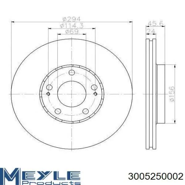 Купити 3005250002 Meyle Шланг гальмівний