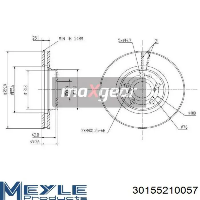 Диск переднього гальма Hart 214353 ціна, від 31.76 USD