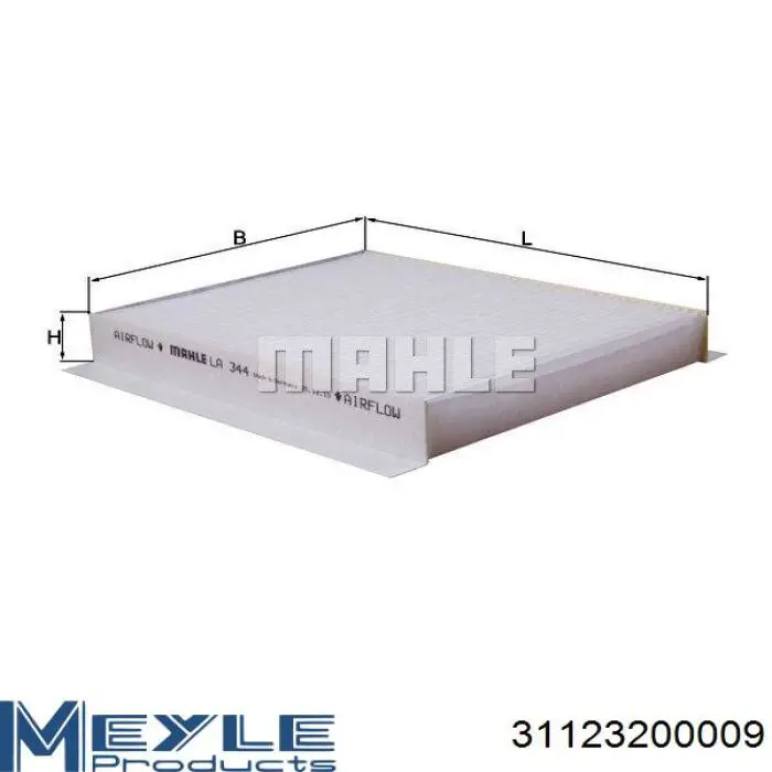 Фільтр повітряний обігрівача Meyle 31123200009 ціна, від 5.40 USD