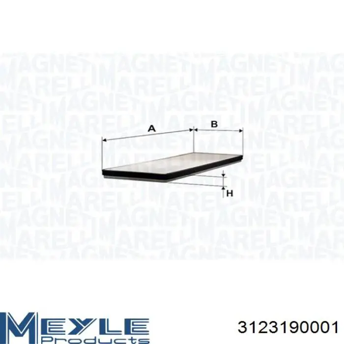 3123190001 Meyle Внутрішньосалонний фільтр