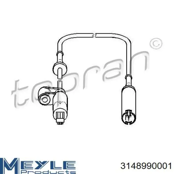 Датчик антиблокувальної системи гальмування Bosch 986594015 ціна, від 18.60 USD