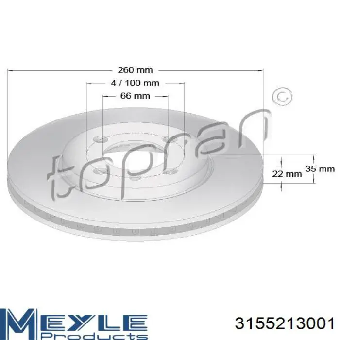 Диск переднього гальма Starline PB2021 ціна, від 32.87 USD