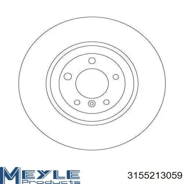 Диск гальмівний передній Meyle 3155213059