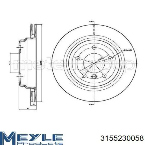 Задні дискові гальма PEX 140110N ціна, від 38.64 USD