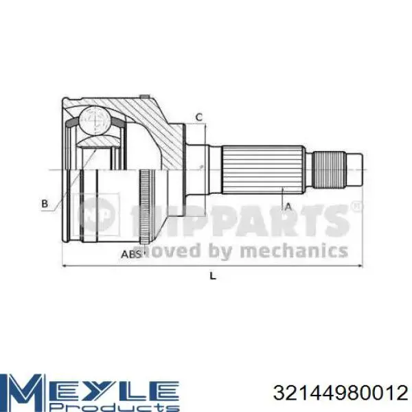 ШРУС зовнішній передній 302015100193 Magneti Marelli