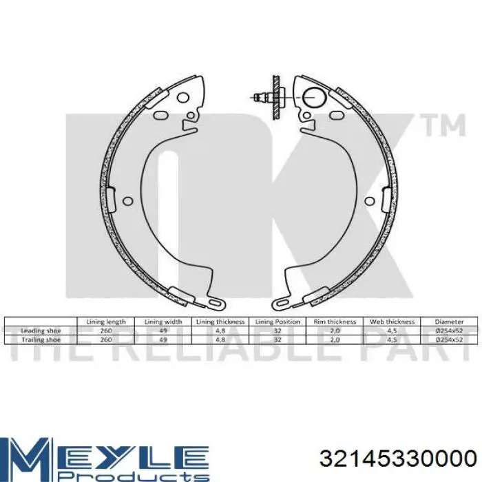 Купити MB587660 Mitsubishi Колодки гальмові задні, барабанні