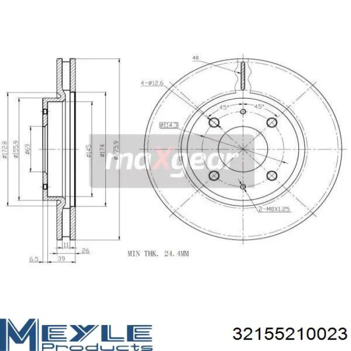 Купити 32155210023 Meyle Ротор гальмівний