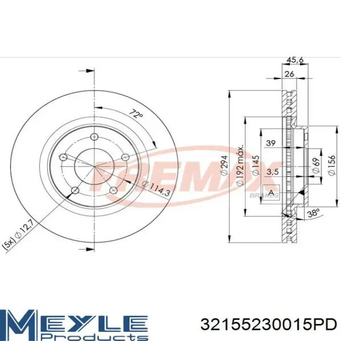 Диск переднього гальма Power Stop AR8369 ціна, від 19.45 USD