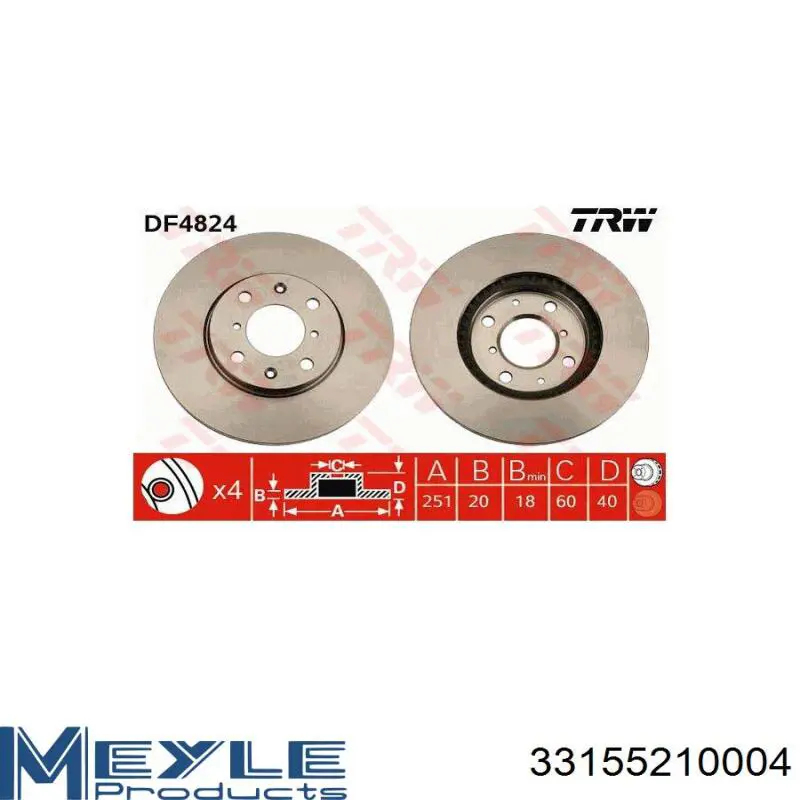 Гальмівні диски передні DI815C Japan Parts