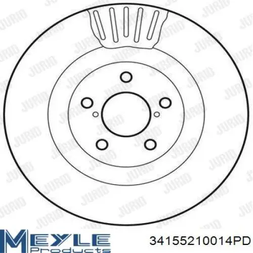Гальмівні диски передні 34155210014PD Meyle