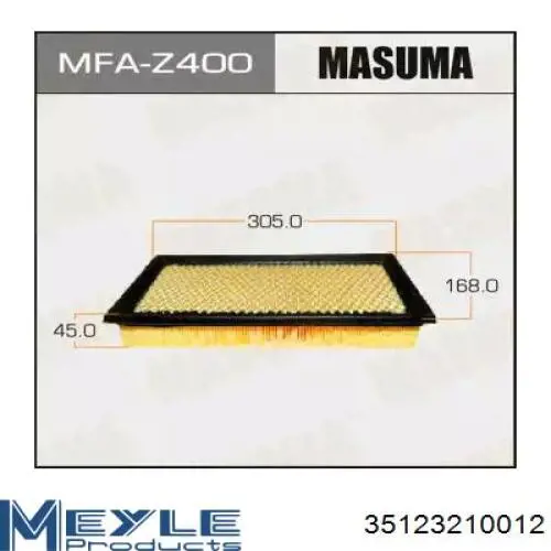 Елемент повітряного фільтра Meyle 35123210012 ціна, від 9.99 USD