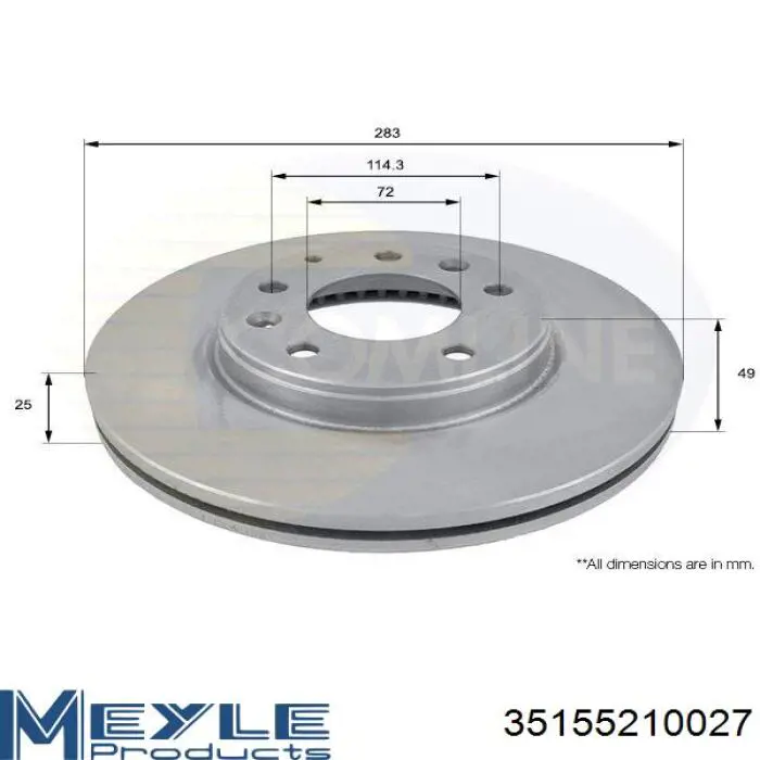 230621C Metelli диск гальмівний передній