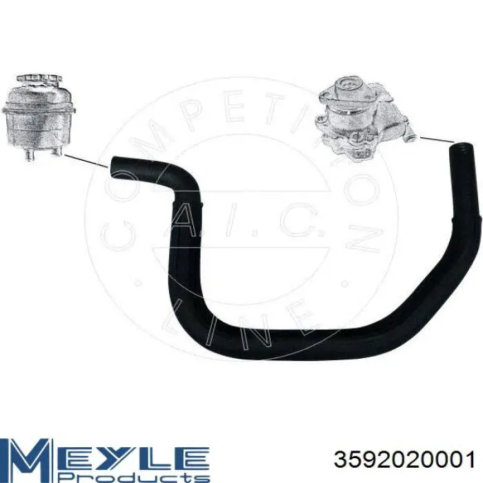 7003203 Autotechteile Шланг ГПК, низького тиску, від бачка до насоса