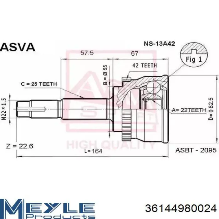 ШРУС зовнішній передній 400285 Trakmotive/Surtrack