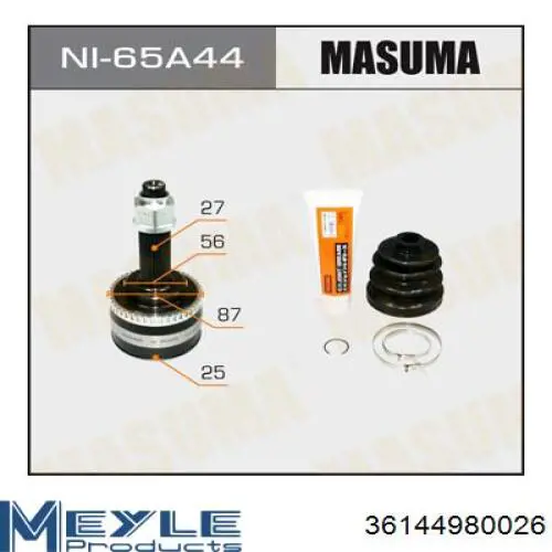 Граната колісна Meyle 36144980026 ціна, від 32.05 USD