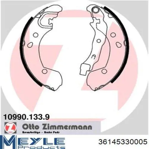 Купити C01056 ABE Колодки гальмові задні, барабанні
