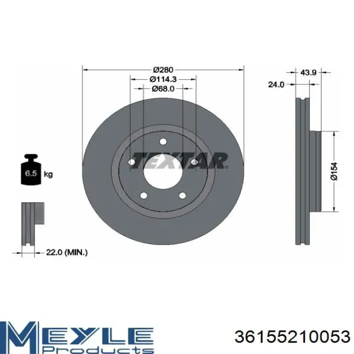 Диск переднього гальма Rotinger RT4571GLT5 ціна, від 51.19 USD