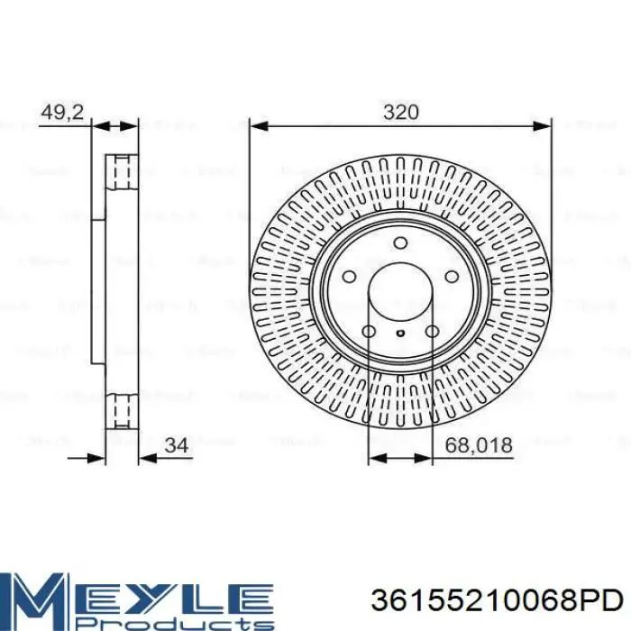 Купити 83068014 R1 Concepts Ротор гальмівний