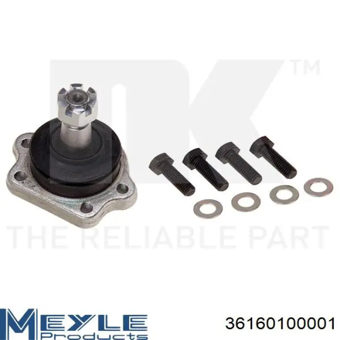 Купити 36160100001 Meyle Кульова опора, верхня