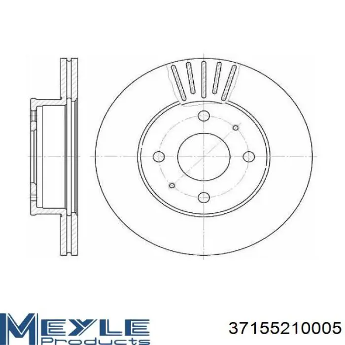 Диск гальмівний передній Hi-q SD1004