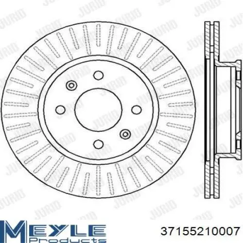 Купити 37155210007 Meyle Ротор гальмівний