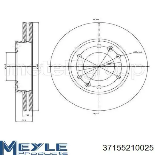 Купити 37155210025 Meyle Ротор гальмівний