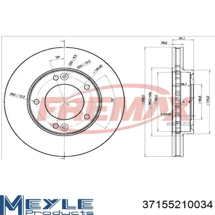 Купити 9954510 Brembo Ротор гальмівний