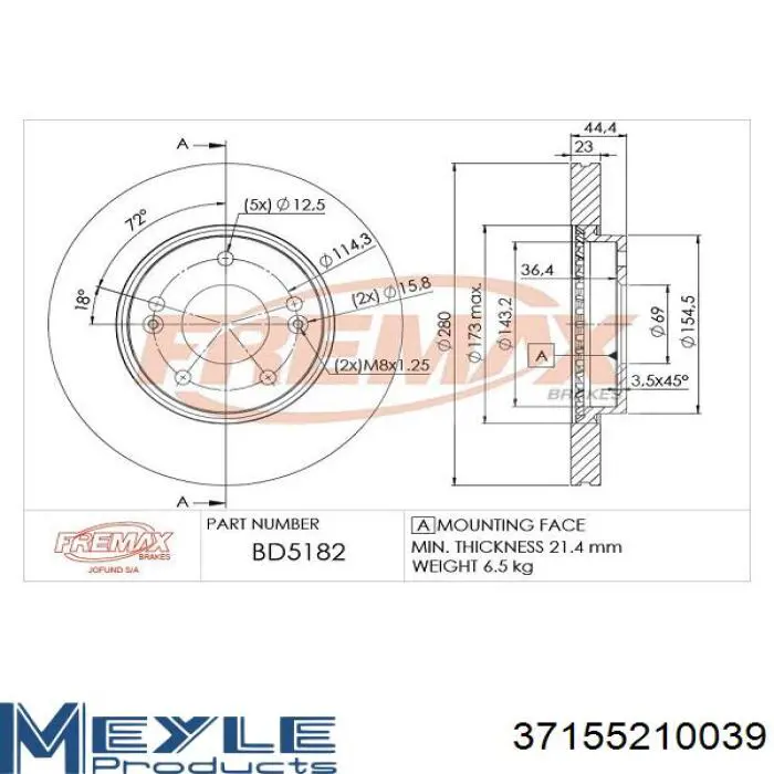 Диск переднього гальма Hyundai/Kia S517123X000 ціна, від 29.14 USD