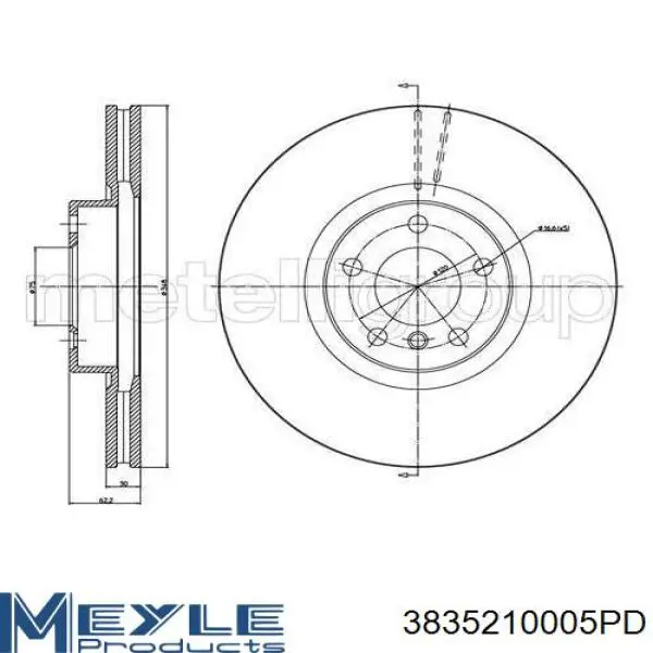 Диск переднього гальма Jurid/Bendix 562520JC1 ціна, від 99.23 USD