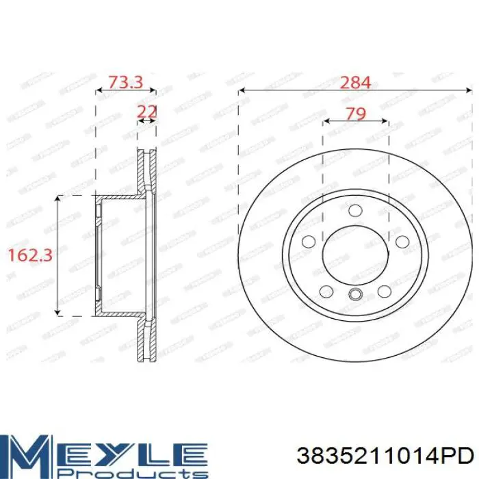 Гальмівні диски передні ADB114375 Blue Print