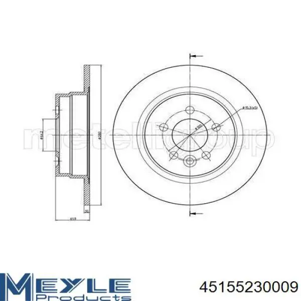 Задні дискові гальма Metelli 230644 ціна, від 33.57 USD
