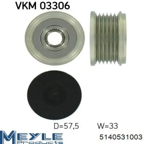 Шків генератора 5140531003 Meyle