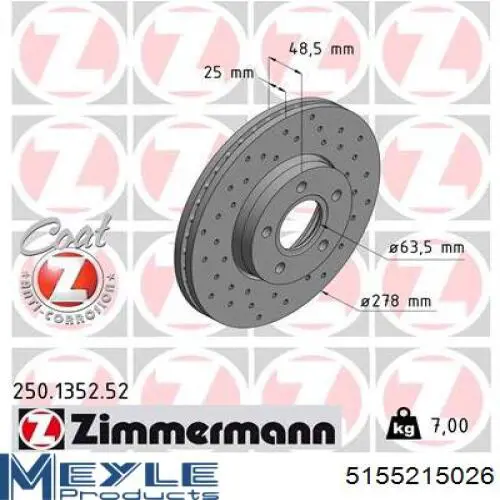 Диск переднього гальма Rotinger 2959GL ціна, від 42.40 USD
