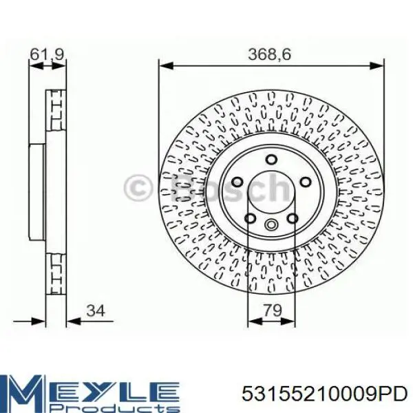 Диск гальмівний передній Jurid/Bendix 563179JC1