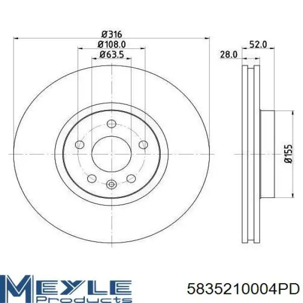 Диск переднього гальма Febi 175205 ціна, від 61.64 USD