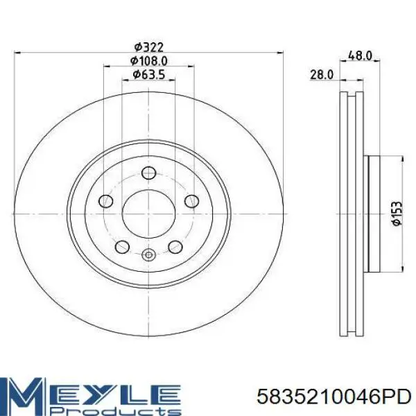 Диск переднього гальма ABS 18587 ціна, від 54.82 USD