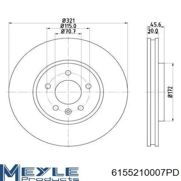 Диск гальмівний передній Jurid/Bendix 562852JC1