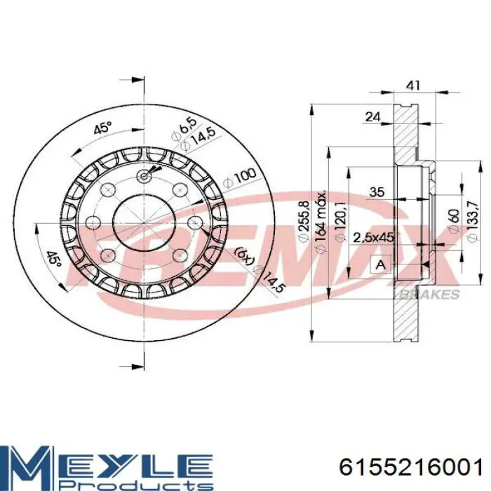 Диск переднього гальма QAP 05303V ціна, від 25.50 USD