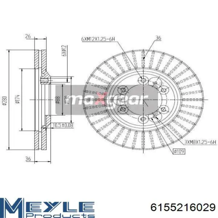 Диск гальмівний передній Opel 97034034
