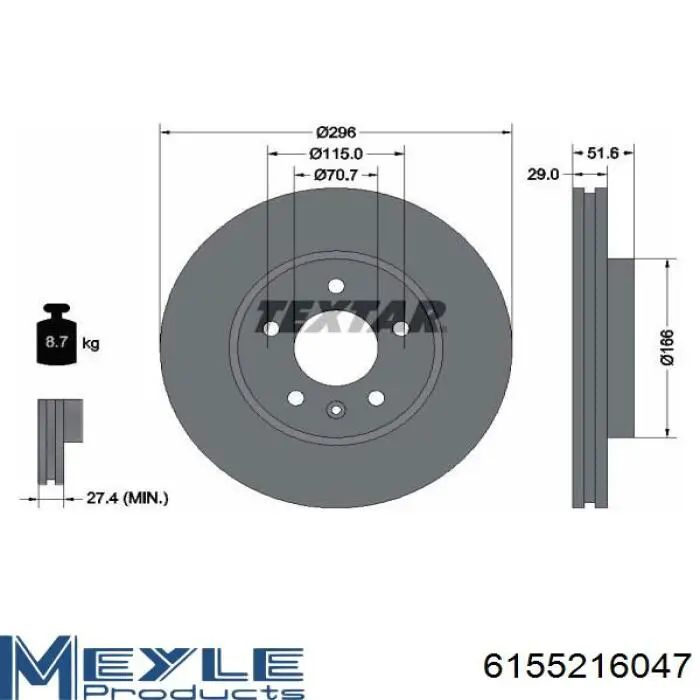 Диск переднього гальма Aplus 61491AP ціна, від 47.86 USD