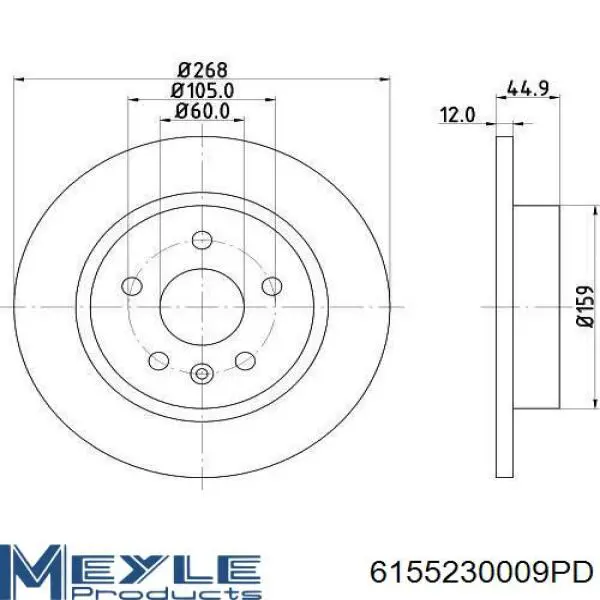 Задні дискові гальма Aplus 61349AP ціна, від 27.90 USD